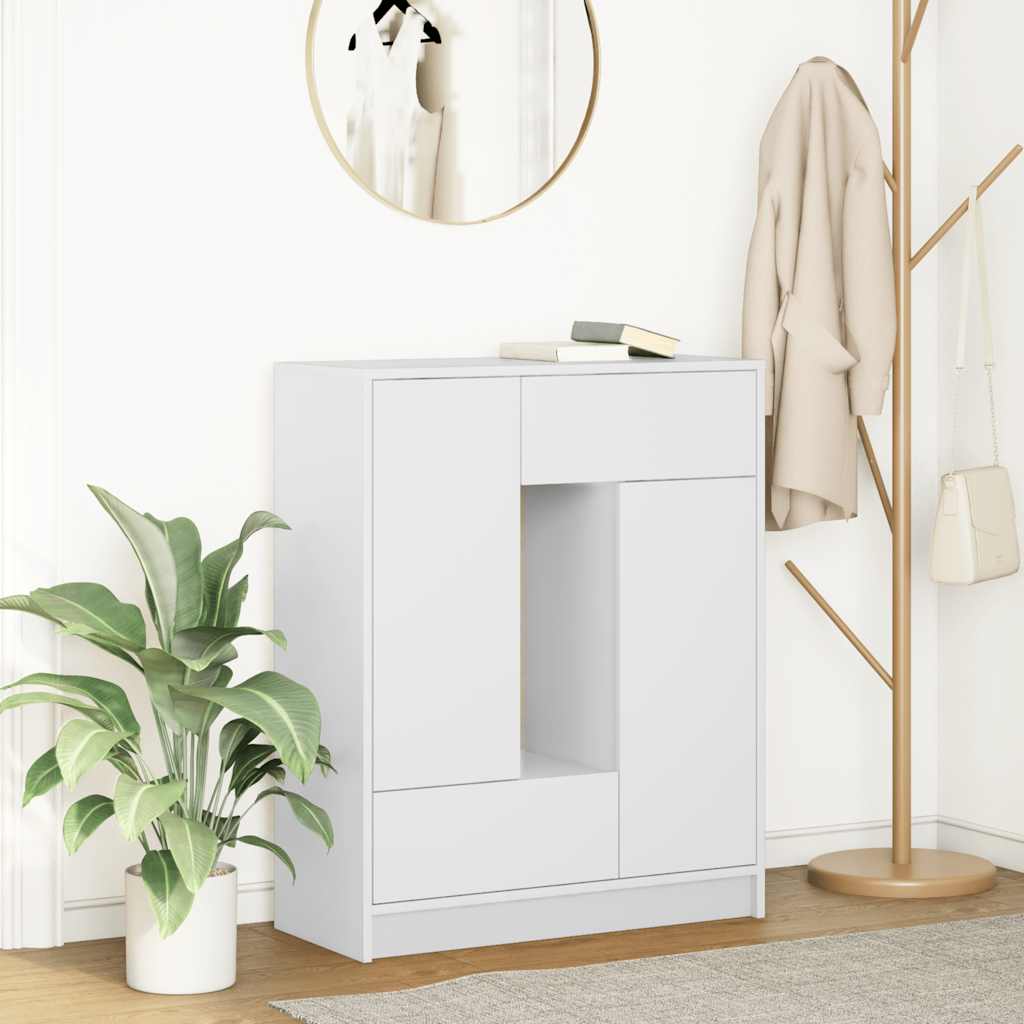 Sideboard with Drawers and Doors White 73x31x90 cm